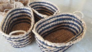 Bandejas rectangulares de cesta de jacinto de agua duraderas y sostenibles, perfectas para la organización - Product Image 5