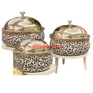 สติ๊กเกอร์ตกแต่งหม้อไฟพร้อมฝาปิดลายทอง คุณภาพเยี่ยม งานแฮนด์เมด ดีไซน์หรูหรา หม้ออุ่นอาหารโลหะ - Product Image 5