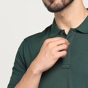 100% algodón orgánico para hombres personalizado para Polos verano alta calidad transpirable ropa informal suave Piqué camiseta bordado Logo - Product Image 5