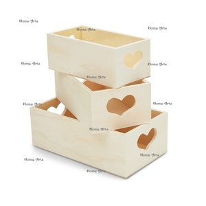 Set Of 3 Different Size Fruits Storage Wood <b>Basket</b> Prime Quality <b>Square</b> Shape <b>Basket</b> For Home Kitchen Use - Product Image 6