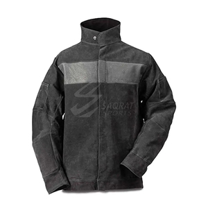 High Visibility Heavy-Duty Welding Winter <b>Jacket</b> for <b>Men</b> Custom Wholesale Safety Clothing with Stand Collar Front Logo Position - Product Image 2