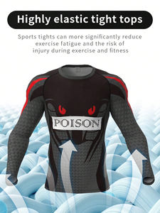 Vente flash Nouveaux vêtements de sport de marque Nouveauté Rash Guard pour hommes Prix bas Conception personnalisée Rash Guard MMA pour hommes Rash Guard BJJ pour garçons - Product Image 4