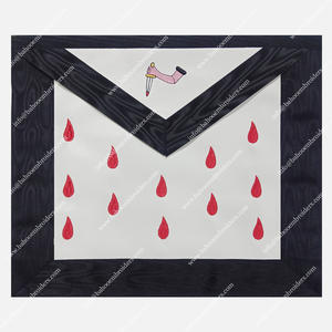 TABLIER MAÇONNIQUE DE RITE ÉCOSSAIS 9E DEGRE AASR BRODÉ À LA MACHINE - Product Image 1