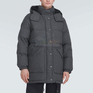 Abrigo acolchado cálido de invierno para hombre con capucha y cierre de cremallera Abrigo acolchado ligero para hombre para clima frío - Product Image 2