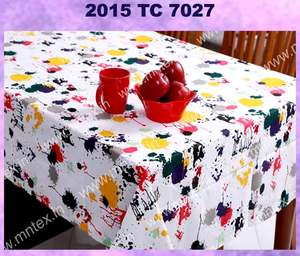 Nappe brodée décor à la maison fantaisie carreaux rayé 100% coton Design personnalisé lin tissé fabrication en gros - Product Image 4