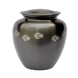 Urnes de crémation pour animaux de compagnie Gravé Empreinte de patte Urnes d'animaux Accessoires funéraires Urne commémorative en laiton pour cendres - Product Image 1