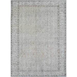 พรมขนสัตว์ถักมือสีน้ำตาลเบจวินเทจ รุ่น Pae-1579 สำหรับทางเข้าบ้าน ห้องนั่งเล่น ห้องนอนวัยรุ่น ลายเหรียญรูปสี่เหลี่ยมผืนผ้า - Product Image 1