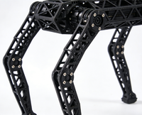 Composant de robot imprimé en 3D, structure en treillis de nylon noir léger, pièce d'automatisation industrielle de haute précision, tolérance de 0,1