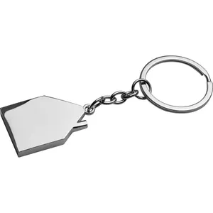 Porte-clés et mousquetons promotionnels personnalisés GILBERT, gadgets en forme de petite maison avec accessoire porte-clés - Product Image 2