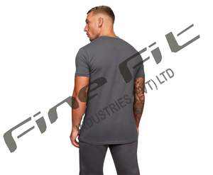 T-shirt à manches courtes en coton de marque personnalisée pour hommes, tricoté doux, fabricant en vrac pour un usage quotidien décontracté - Product Image 3