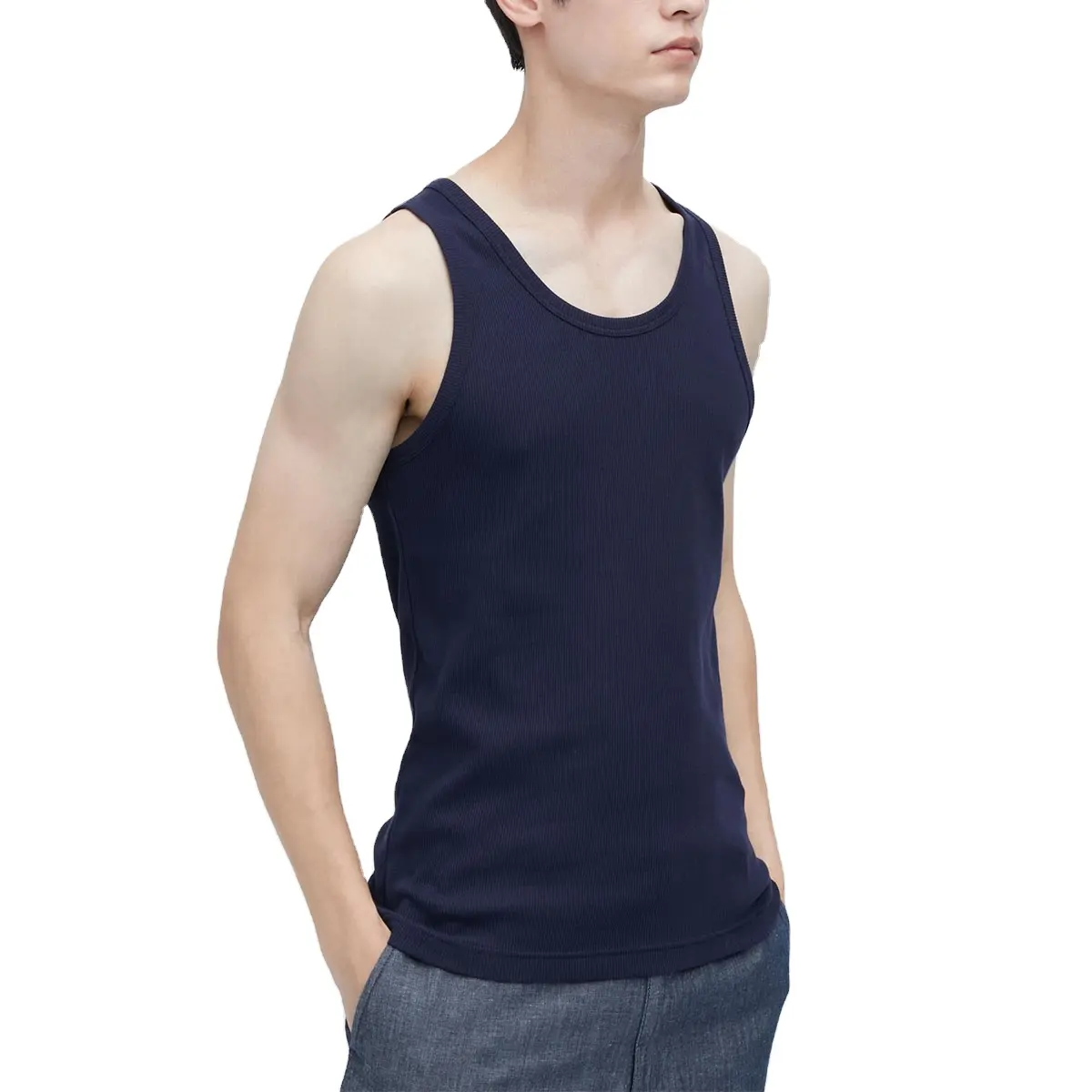 เสื้อกล้ามสำหรับผู้ชาย,เสื้อกล้ามสำหรับใส่เล่นกีฬาฟิตเนสกล้ามเสื้อกล้ามสำหรับผู้ชายระบายอากาศได้ดีแขนกุดรัดรูป