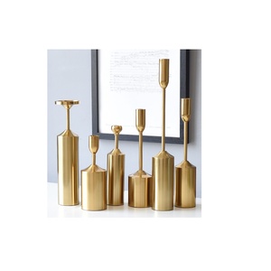 Candelabro de latón pulido de lujo, vela de Metal elegante para tamaño personalizado, precio barato con venta - Product Image 5