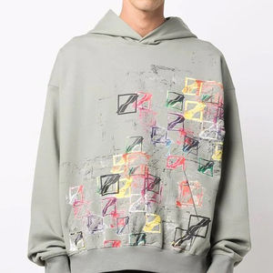 Ensemble de survêtement d'hiver en coton 100% de haute qualité personnalisé, sweat-shirts à capuche pour hommes, pantalons de jogging, sweat-shirt unisexe surdimensionné de luxe - Product Image 1