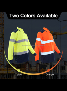 Camiseta Polo de Trabajo de Alta Visibilidad para Hombre, Ropa de Seguridad Reflectante Naranja, Camisetas de Trabajo al por Mayor - Product Image 5