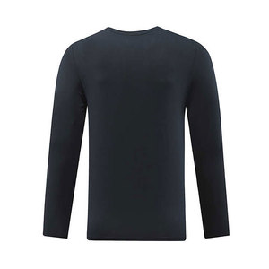 Custom Logo 100% Cotton <b>Long</b> Sleeve Oversize <b>Men's</b> T-Shirts Unisex Casual Wear Round Neck Streetwear Worsted - Product Image 5
