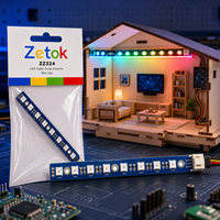Module d'affichage de bande lumineuse LED RVB Zetok, kit de capteurs de blocs électroniques compatibles avec les projets Arduino STEM DIY