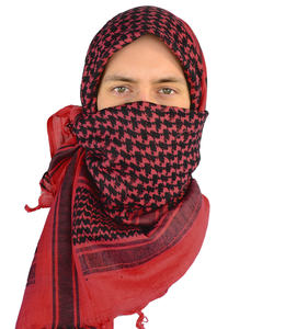 Alta calidad 100% algodón musulmán islámico Shemagh Casual Keffiyeh bufanda árabe Kaffiyeh Arabia Kuwait turbante de hombre para invierno - Product Image 1