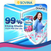 Downy Sunrise segar 3,5 l tas Antibac pelembut kain cucian dengan aroma segar grosir pelembut Alami buatan Vietnam