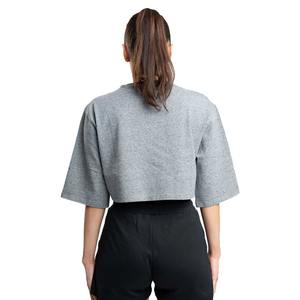 Top corto directo de fábrica de la mejor calidad para mujer, camisetas transpirables para mujer, camisetas recortadas blancas de gran tamaño con dobladillo crudo - Product Image 2
