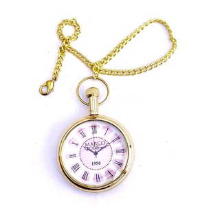 Giá thấp cổ điển Đồng hồ bỏ túi hải lý với chuỗi đồng hồ bỏ túi Đồng hồ quay số vàng cho nam giới và phụ nữ quà tặng. - Product Image 6