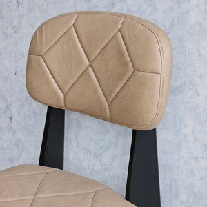 Modern Farmhouse <b>Dining</b> <b>Chair</b> GCF191 with Upholstered Backrest and Powder-Coated Steel Legs for Home Living Rooms - Product Image 4