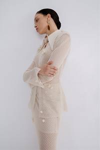 Jupe courte brodée en dentelle pour femmes Top Choice 64% coton biologique 36% polyester prêt à expédier des vêtements de travail d'Ila - Product Image 5