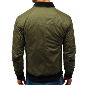 2024 Streetwear Bomber Jacket Otoño Invierno Hombres Mejor calidad 100% Poliéster Bomber Jacket con logotipo personalizado - Product Image 2