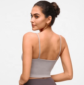 Top Deportivo Corto para Mujer, de Secado Rápido y Transpirable, con Tirantes Personalizados, Logotipo Personalizado, Elástico, a Cuadros - Product Image 4