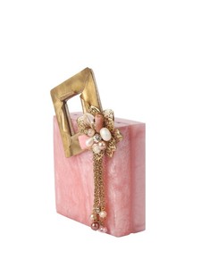 Luxury glossy resin <b>clutch</b> <b>box</b> handmade elegant finish party and wedding fashion from India - Product Image 2