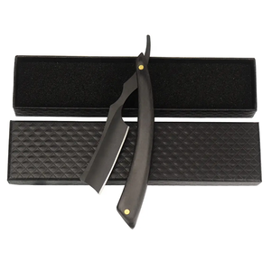 Navaja de Afeitar Profesional de Acero Inoxidable de un Solo Filo con Mango de Madera para Barbería, Afeitado con Filo Recto, Depilación Manual de Alta Calidad - Product Image 1