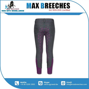 Nuevos pantalones ecuestres seguros de Jodhpurs cómodos de moda para niños tipo apretado de silicona para montar a caballo en la India - Product Image 2