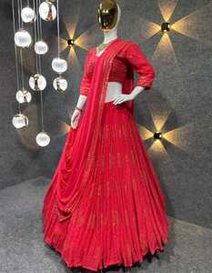 Nouvelle arrivée, Lehenga Choli de haute qualité en Georgette lourde avec broderie, avec Dupatta, exportateur mondial, Lehenga Choli pour femmes - Product Image 4