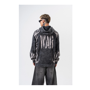 เสื้อฮู้ดสไตล์สตรีทแวร์สำหรับผู้ชายไซส์ใหญ่พิเศษผ้าฝ้าย100% ปักลายพิมพ์ดีไซน์ฤดูใบไม้ร่วงสำหรับเด็กผู้ชาย - Product Image 1