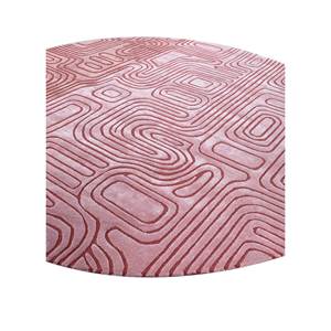 พรมขนสัตว์และใยวิสโคสทอมือลายเส้นสีชมพูม่วง รุ่น TR-15137 สำหรับตกแต่งบ้าน ห้องนั่งเล่น ทางเดิน รูปทรงสี่เหลี่ยมผืนผ้า - Product Image 2