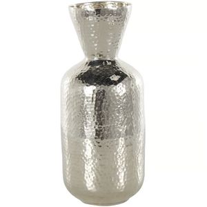 Jarrón de Metal de diseño martillado con acabado plateado, mesa de boda, accesorios de decoración de acero inoxidable para bodas y eventos - Product Image 1