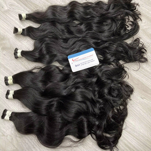 Extensiones de cabello vietnamita de gran oferta 2025, cutícula completa alineada, sin enredos, sin desprendimiento, mechones de cabello humano de Color Natural a granel - Product Image 1