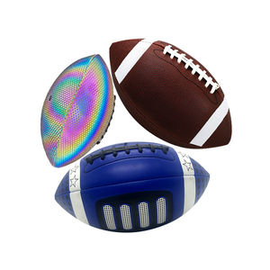Pelota de Rugby de cuero genuino Tamaño de fútbol americano Entretenimiento para niños Hecho a estándar internacional de goma de PVC - Product Image 4