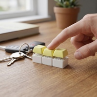 Base per tester di tasti PC a 3 fori, portachiavi con struttura per tester di tasti, giocattolo antistress fai da te, regalo aziendale personalizzato, bomboniera per feste
