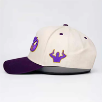 OEM ODM 3D bordir Logo topi bisbol dua warna 5 Panel berstruktur Gorras topi Puff bordir topi Snapback topi olahraga luar ruangan