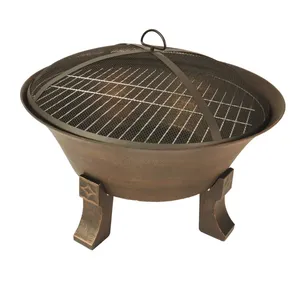Fournisseur en gros de foyer rond moderne en alliage métallique adapté au barbecue et à d'autres fêtes et au camping. - Product Image 3