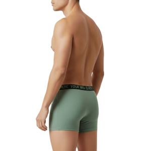 Paquete de 4 Calzoncillos Bóxer cortos básicos de algodón de talla grande para hombre al por mayor con logotipo personalizado y servicio OEM de marca - Product Image 4