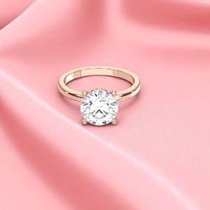 ชุดง่ามประดับเพชรสำหรับผู้หญิง3.00กะรัต/VSS-VS โมอิไดมอนด์แหวนหมั้นโซลิแทร์ทำจากทองคำ10K/14K/18K - Product Image 4