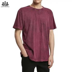Camiseta de Hombre Estilo Urbano con Lavado Ácido |   Camiseta de Algodón 100% Tejida y Lavada |   Camiseta al por Mayor Transpirable y Ecológica con Logotipo Personalizado - Product Image 1