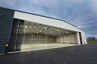 Hangar d'avion préfabriqué en structure métallique, kit de garage métallique pour avions