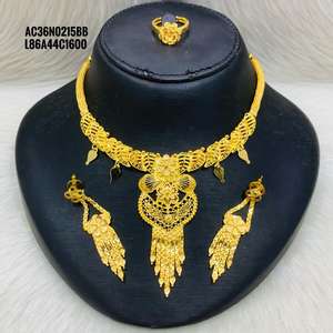 Un gramme tous les bijoux de mode plaqué or collier ensemble bijoux de mode colliers conception en ligne - Product Image 1