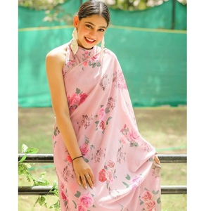 Elegant Fashion Latest Design Causal Wear Saree Georgette Printed Comfortable Fabric High Quality Indian Saree for Women - Product Image 1