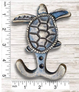 Laiton Antique tortue de mer mur patères crochets en fonte porte-clés cintre [CIH 101] - Product Image 3