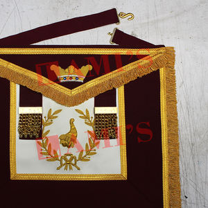 Orden masónica de Athelstan Grand Senior Deacon delantal personalizado bordado a mano delantal para la venta - Product Image 2