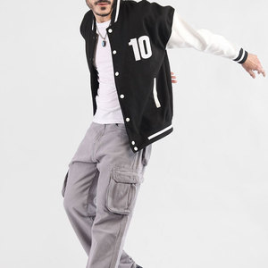 Vêtement d'extérieur en gros, meilleure vente, veste de baseball pour homme, look élégant, style boutonné, veste universitaire pour homme - Product Image 5