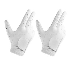 Guante de golf de cuero blanco para hombre con ventilación perforada transpirable Piel de oveja cómoda durante todo el día y control de agarre superior - Product Image 3